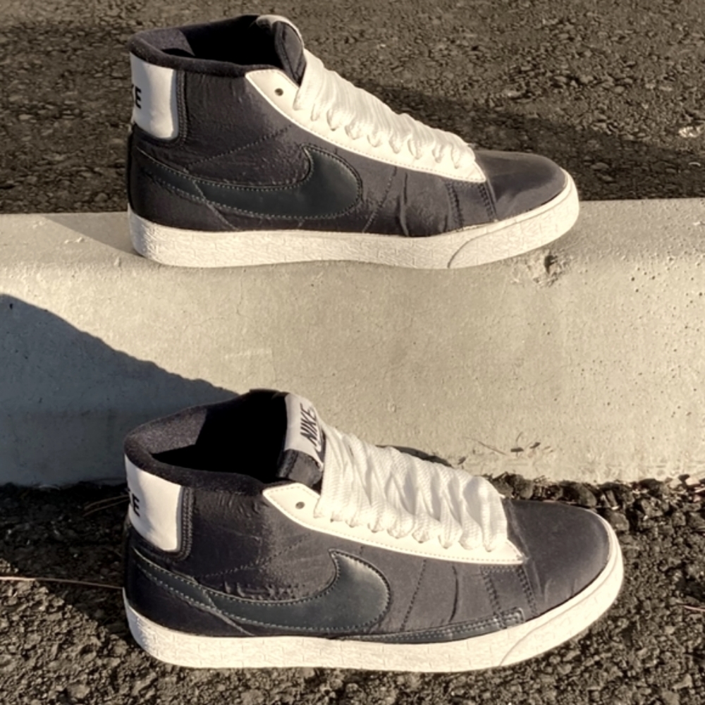 NIKE Blazers Puffer Navy Blue High Top Sneakers Size 6.5 Mens - Picture 4 of 12